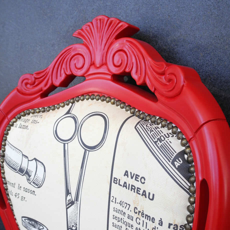 Attesa singola rossa barber stile vintage - immagine 2