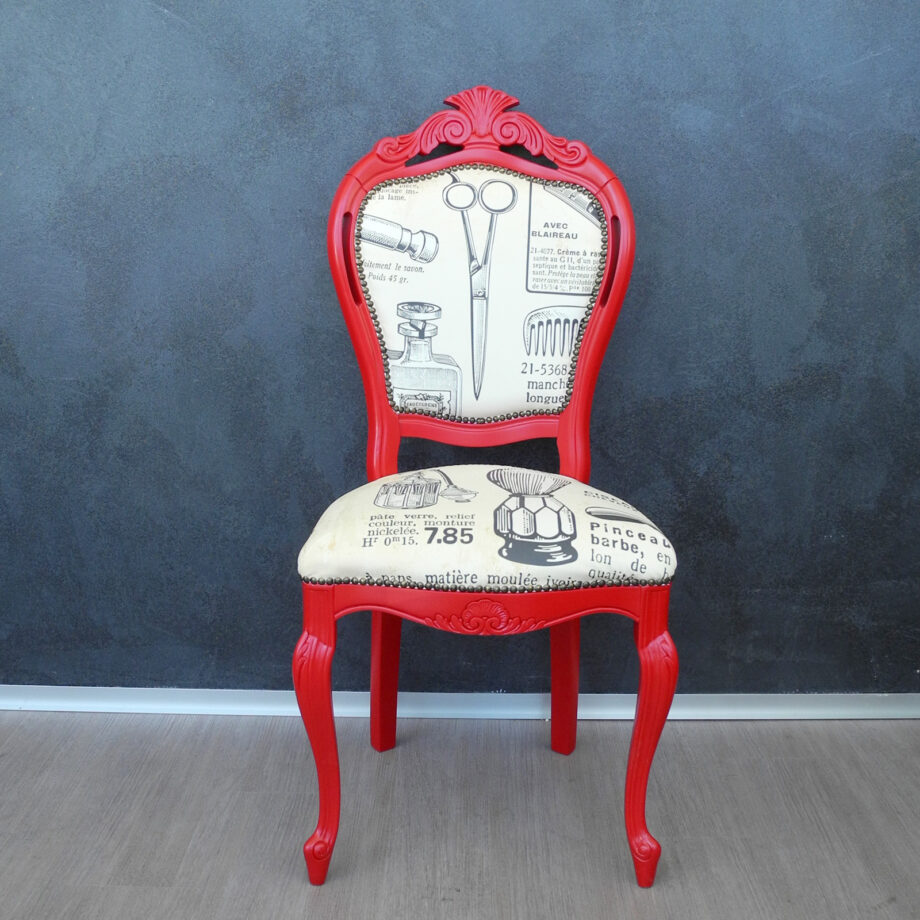 Attesa singola rossa barber stile vintage