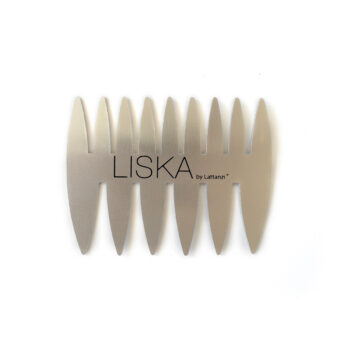 Pettine Liska a doppia dentatura in alluminio per capelli