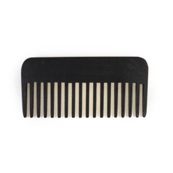 Pettine nero lineare a denti alti in legno per capelli