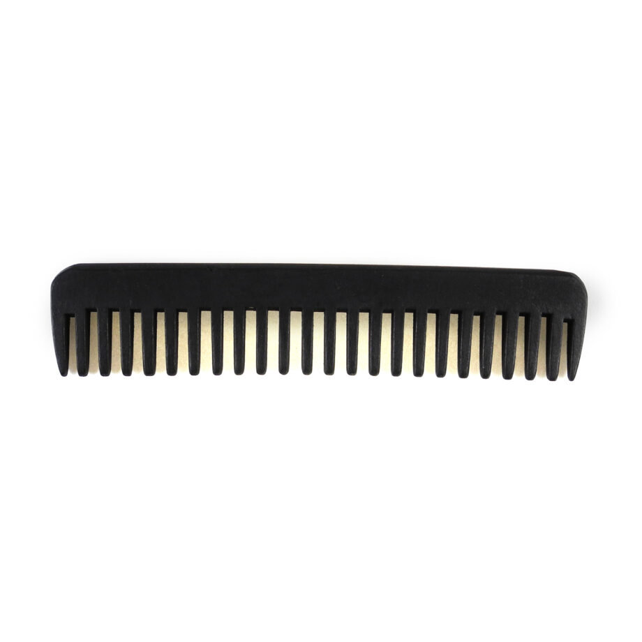 Pettine nero lineare in legno per capelli