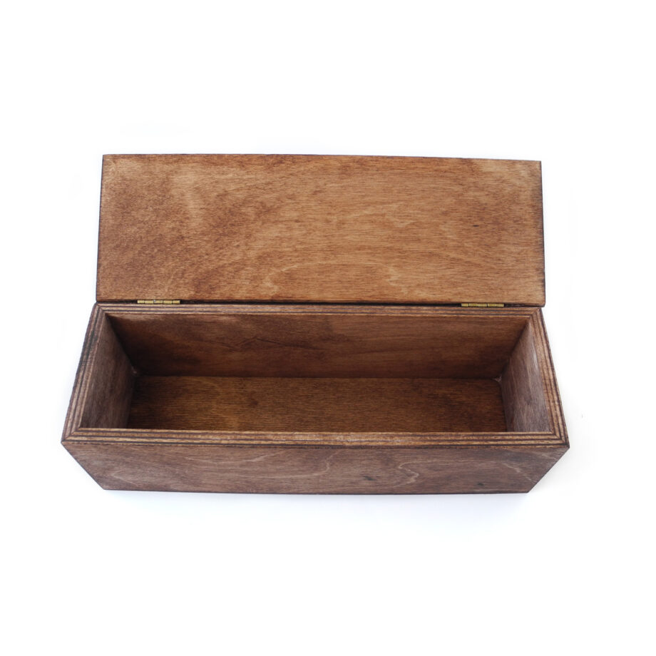 Scatola porta oggetti barber rettangolare lunga in legno - immagine 2