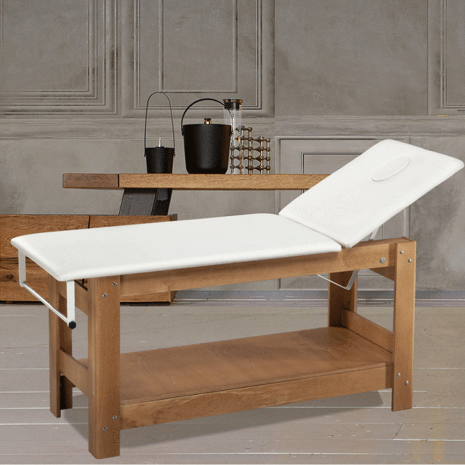 Lettino per massaggi con struttura in legno